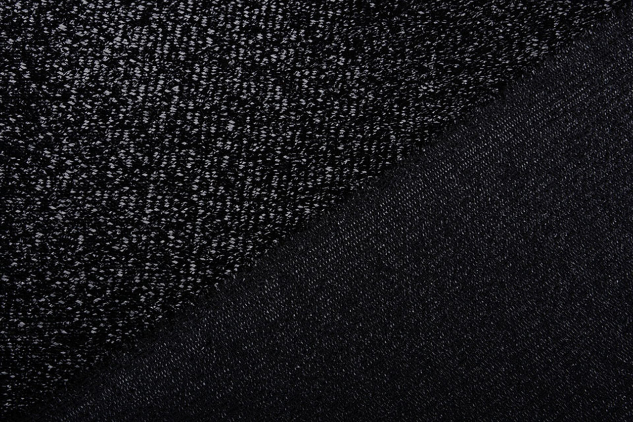 Knitted Glitter Metallic Zwart Knitted Glitter Metallic Zwart