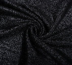 Gestricktes Glitzer Metallic Schwarz