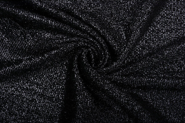 Gestricktes Glitzer Metallic Schwarz Gestricktes Glitzer Metallic Schwarz