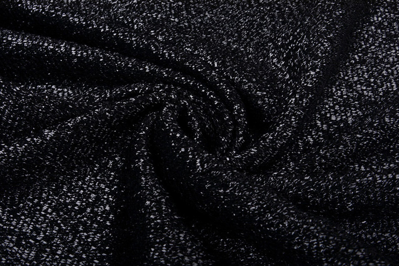 Knitted Glitter Metallic Zwart Knitted Glitter Metallic Zwart