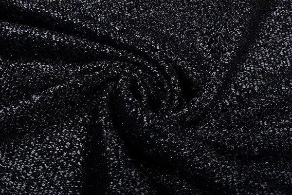 Knitted Purpurina Metalizado Negro