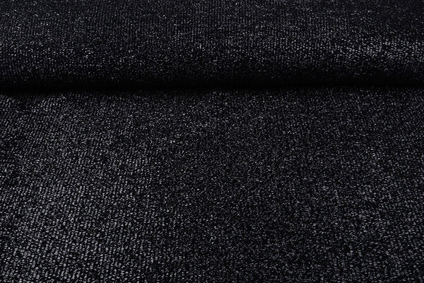 Knitted Purpurina Metalizado Negro