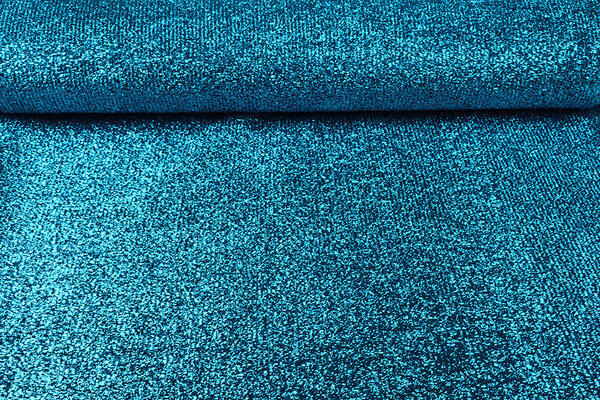 Gestricktes Glitzer Metallic Aqua Gestricktes Glitzer Metallic Aqua