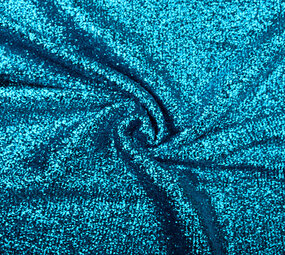 Gestricktes Glitzer Metallic Aqua
