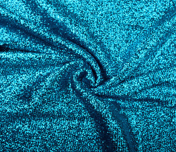 Gestricktes Glitzer Metallic Aqua