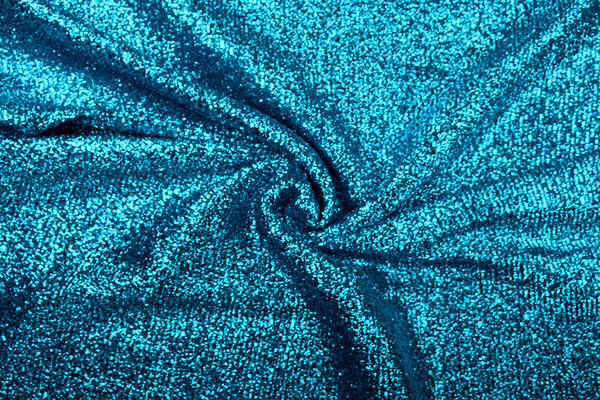 Gestricktes Glitzer Metallic Aqua Gestricktes Glitzer Metallic Aqua
