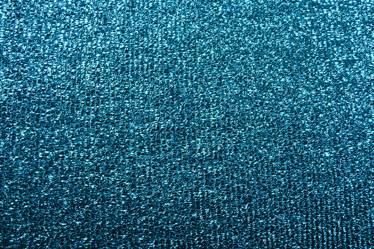 Knitted Glitter Metallic Aqua