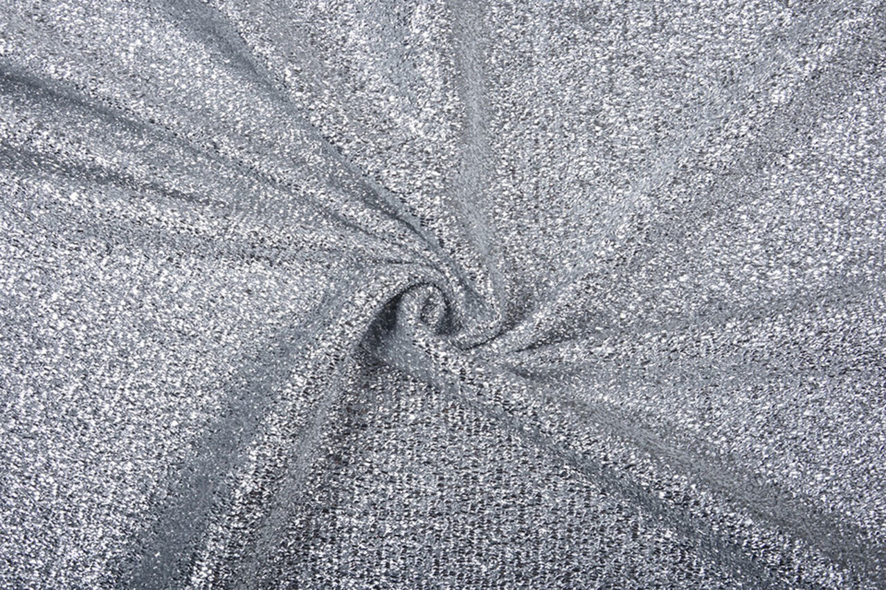 Knitted Glitter Metallic Zilver