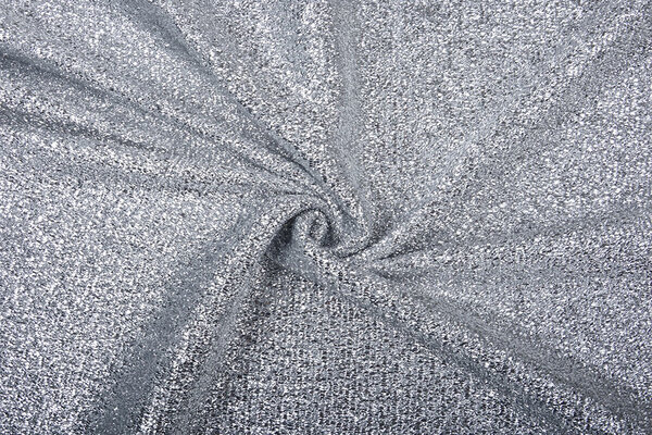 Gestricktes Glitzer Metallic Silber Gestricktes Glitzer Metallic Silber