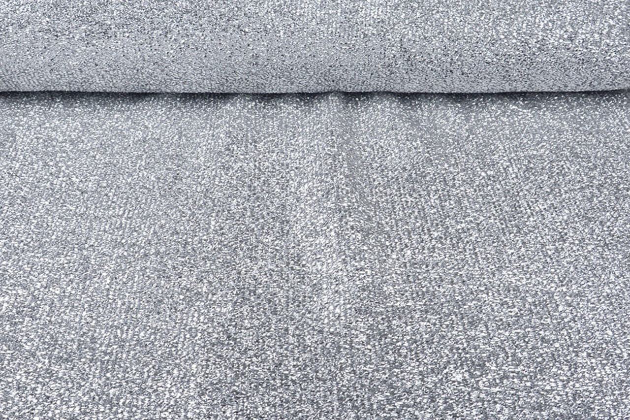 Gestricktes Glitzer Metallic Silber Gestricktes Glitzer Metallic Silber