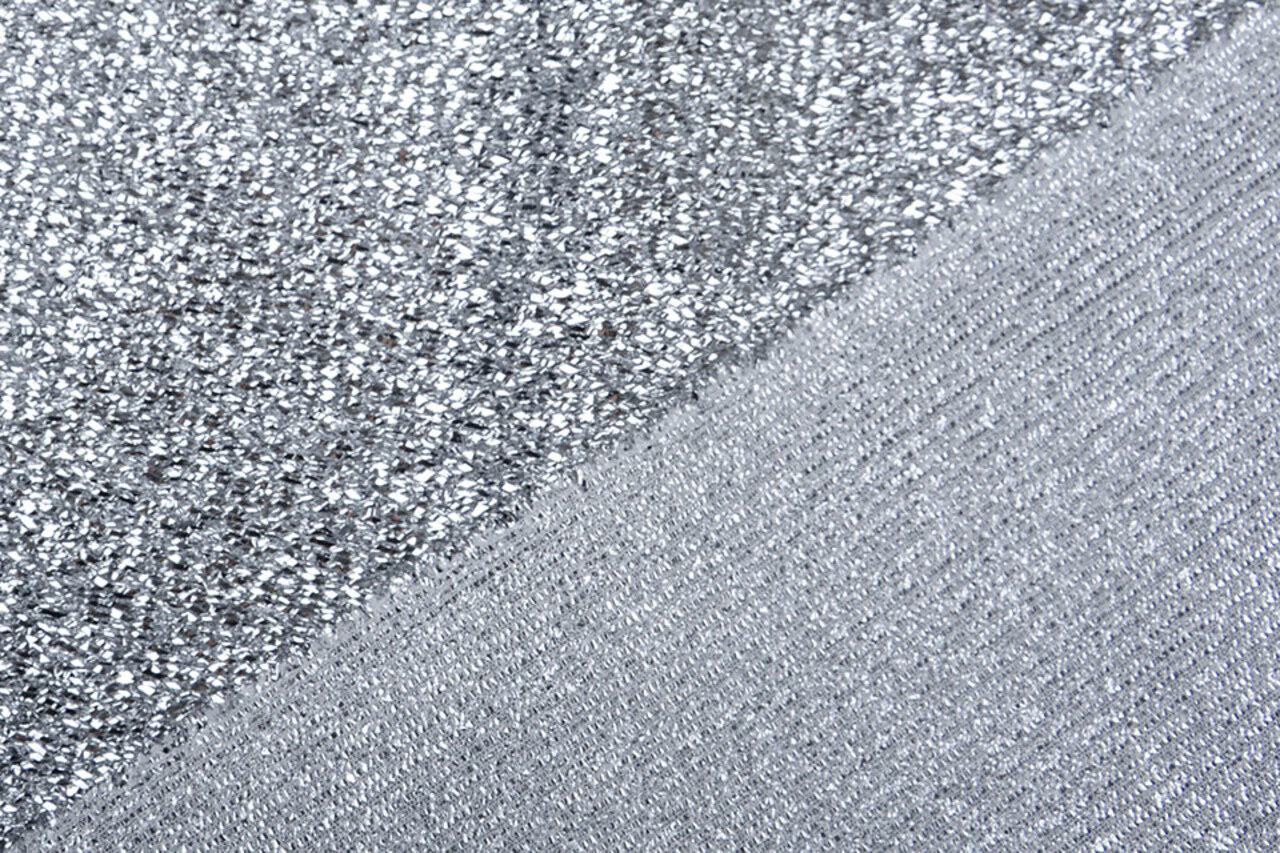 Knitted Glitter Metallic Zilver