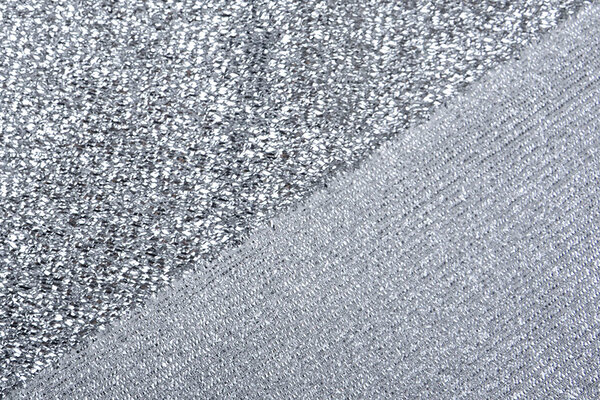 Gestricktes Glitzer Metallic Silber Gestricktes Glitzer Metallic Silber
