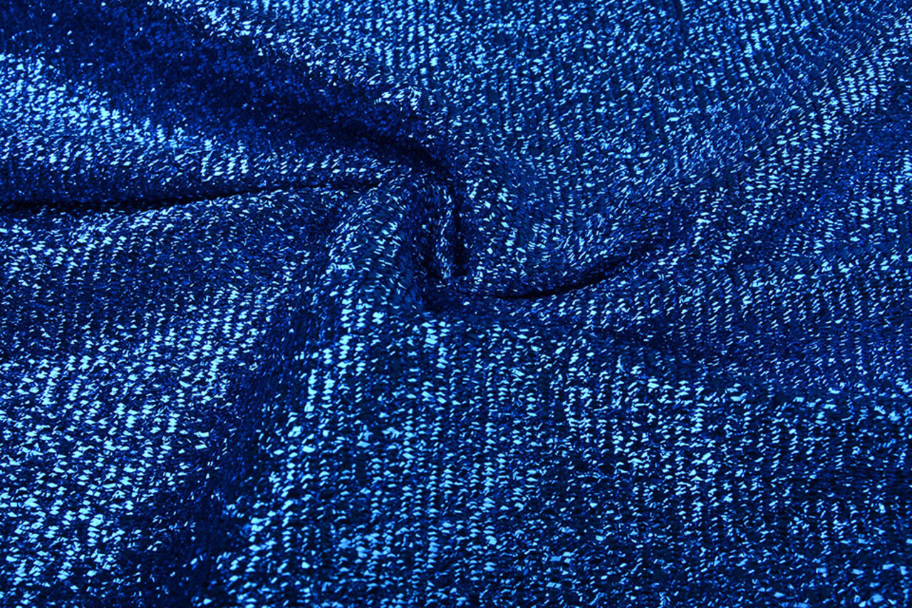 Tricoté Paillettes Métallisé Bleu Cobalt Tricoté Paillettes Métallisé Bleu Cobalt