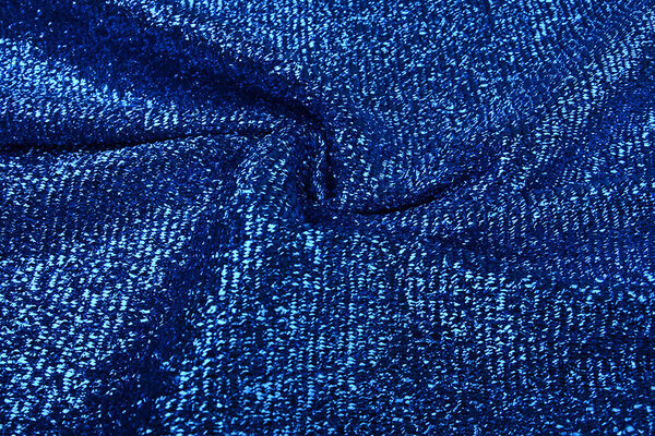 Tricoté Paillettes Métallisé Bleu Cobalt Tricoté Paillettes Métallisé Bleu Cobalt