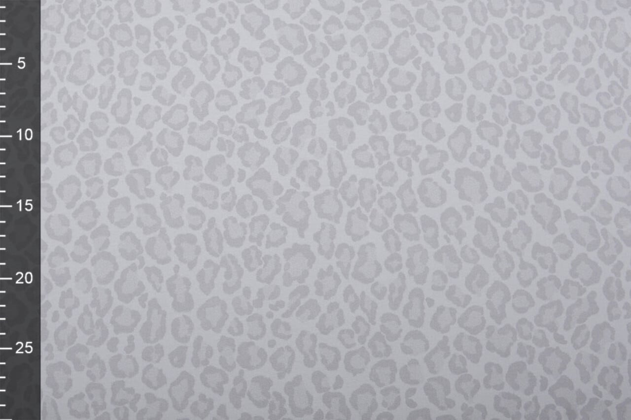 Stretch Cotone Stampa Leopardata Grigio Chiaro Stretch Cotone Stampa Leopardata Grigio Chiaro