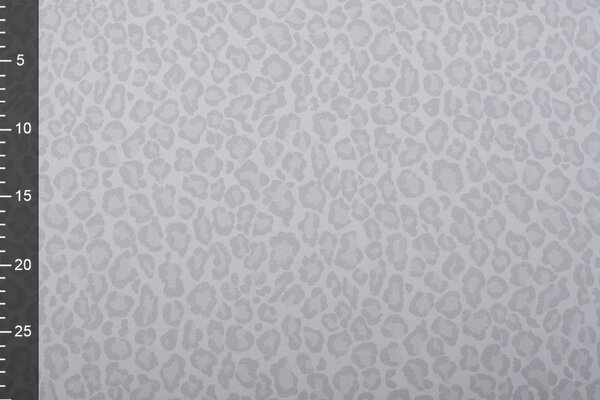 Stretch Cotton Panther Print Light Grey Stretch Cotton Panther Print Light Grey