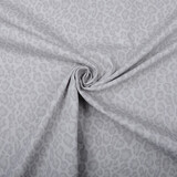 Stretch Katoen Panterprint Lichtgrijs Stretch Katoen Panterprint Lichtgrijs