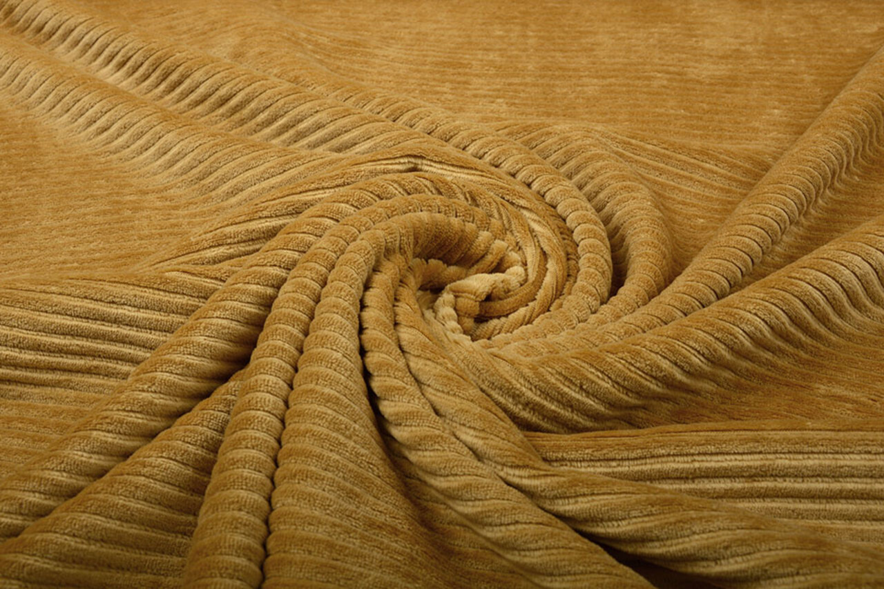 Pana Ancha de Algodón de Punto Ocre Oscuro Pana Ancha de Algodón de Punto Ocre Oscuro