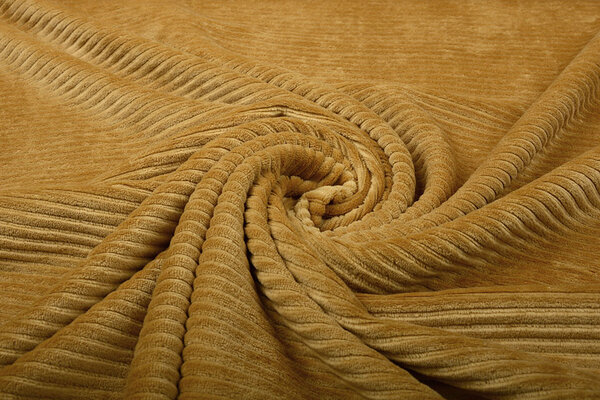 Pana Ancha de Algodón de Punto Ocre Oscuro Pana Ancha de Algodón de Punto Ocre Oscuro