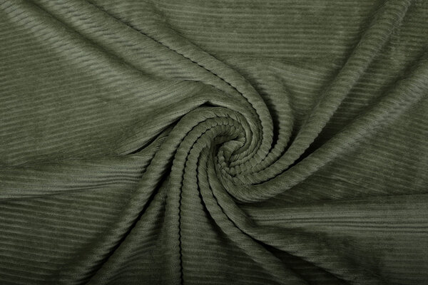 Cotone a Maglia Larga Velluto a Coste Verde Army Cotone a Maglia Larga Velluto a Coste Verde Army
