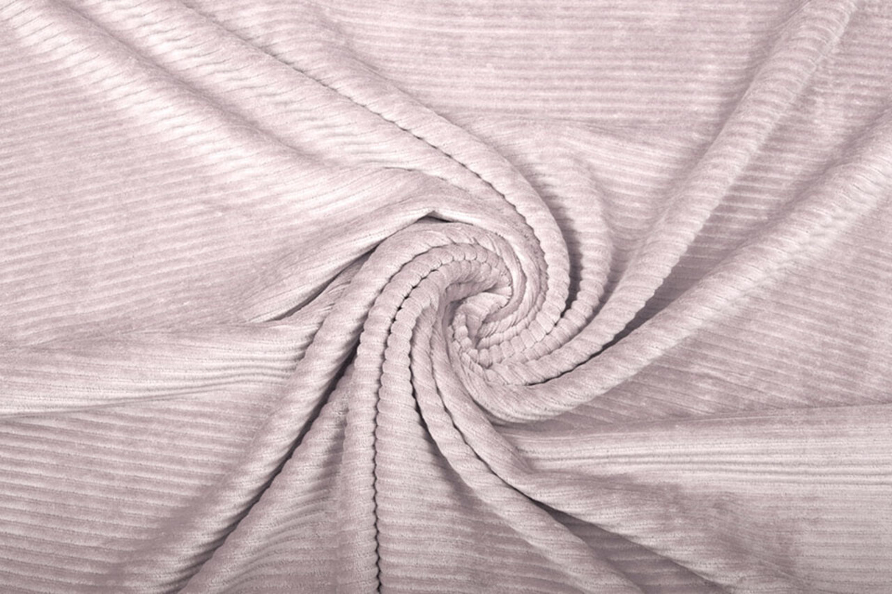 Katoen Gebreid Brede Corduroy Poeder Roze