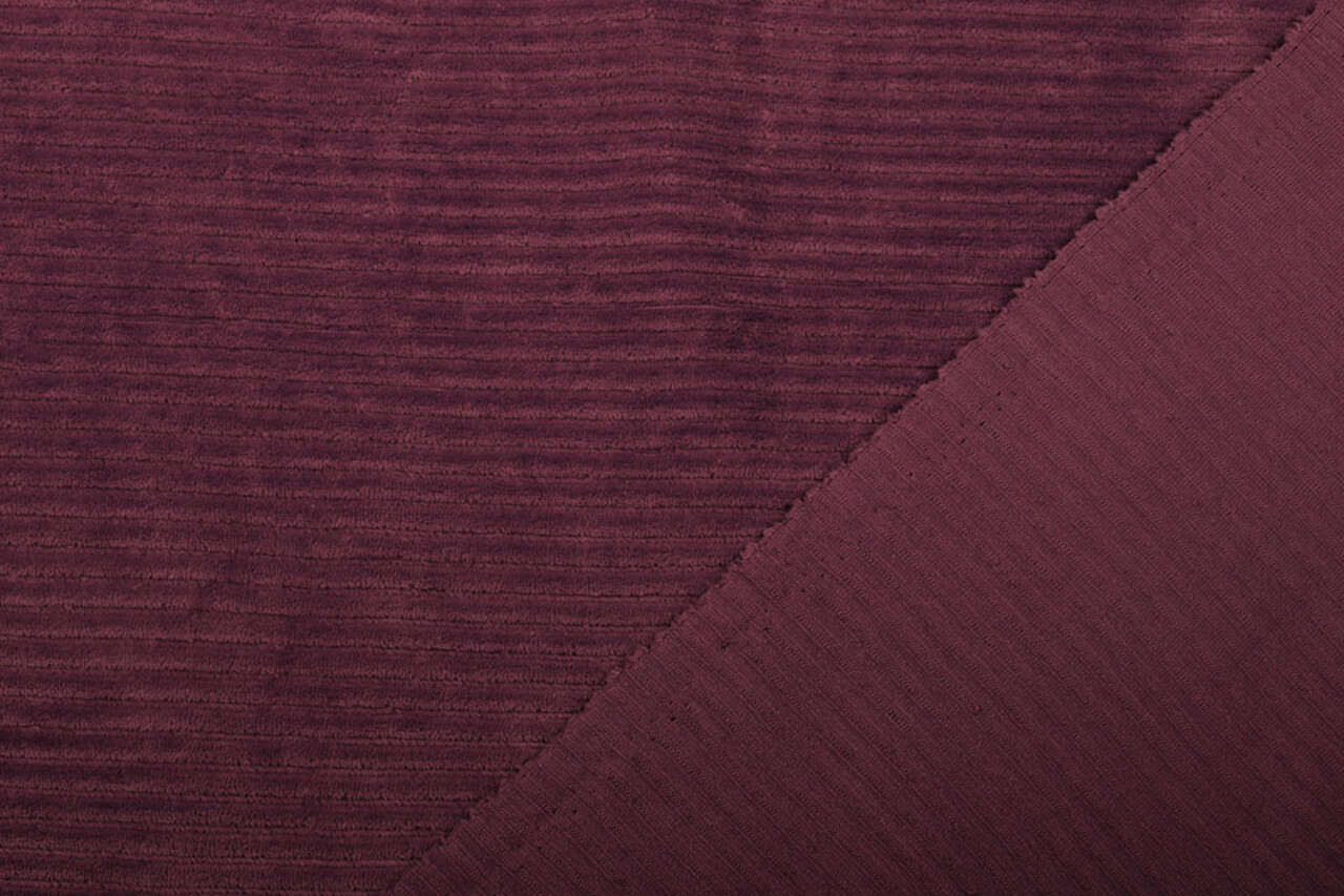 Cotone a Maglia Larga Velluto a Coste Melanzana Cotone a Maglia Larga Velluto a Coste Melanzana