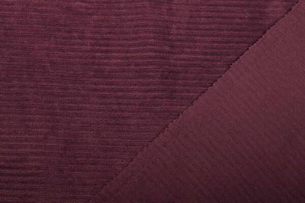 Coton Tricoté Grand Velours Côtelé Aubergine
