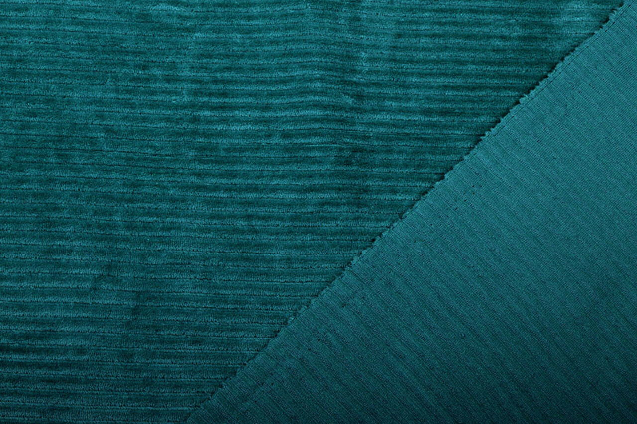 Cotone a Maglia Larga Velluto a Coste Petrolio Cotone a Maglia Larga Velluto a Coste Petrolio