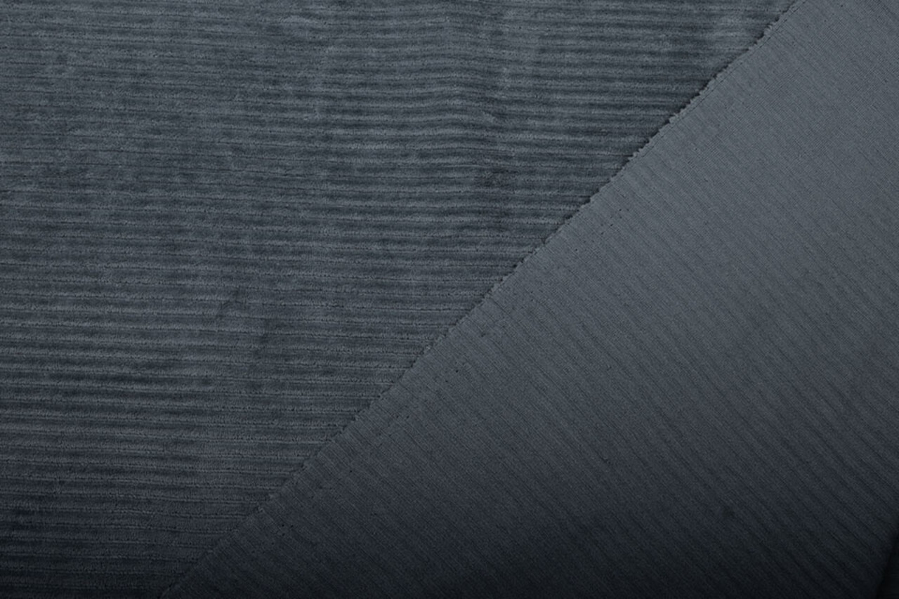 Katoen Gebreid Brede Corduroy Donker Grijs