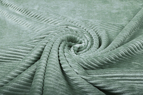 Coton Tricoté Grand Velours Côtelé Vert Ancien