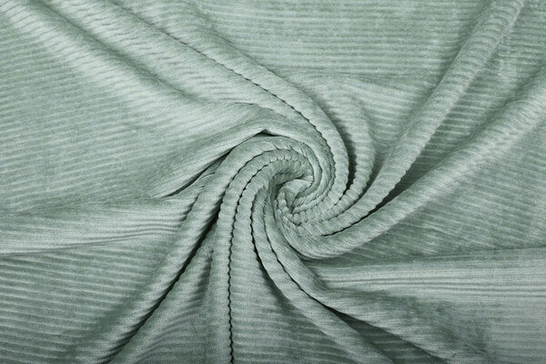 Katoen Gebreid Brede Corduroy Oud Groen