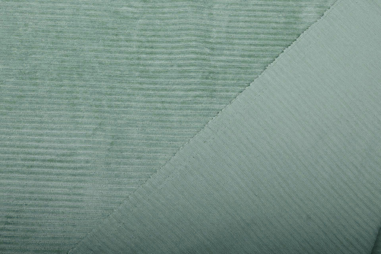 Coton Tricoté Grand Velours Côtelé Vert Ancien