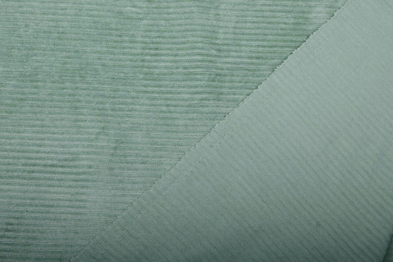 Katoen Gebreid Brede Corduroy Oud Groen