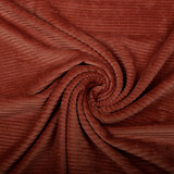 Coton Tricoté Grand Velours Côtelé Brique Rouille