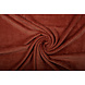 Coton Tricoté Grand Velours Côtelé Brique Rouille