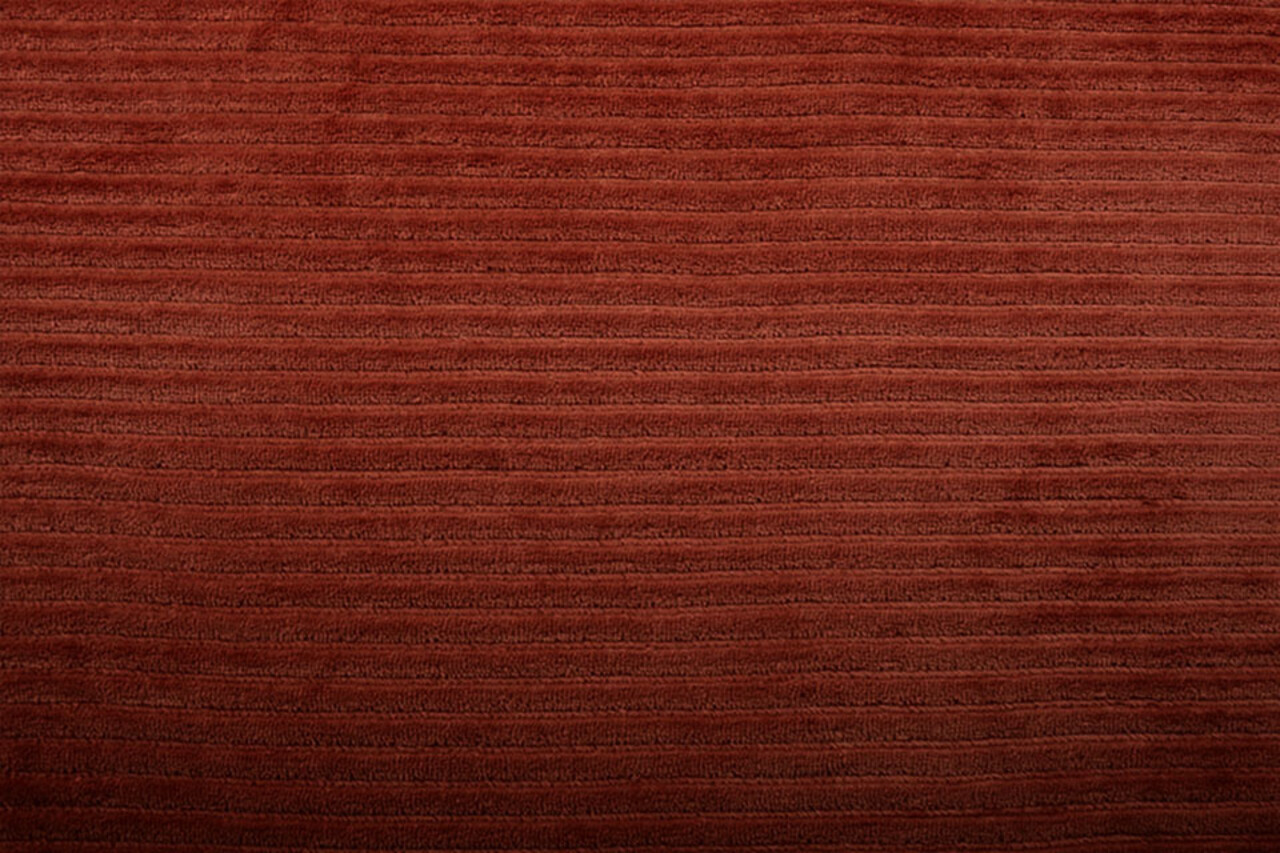 Cotton Knit Big Corduroy Rust Brique