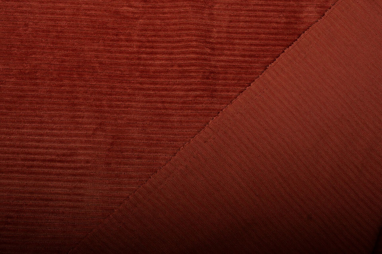 Cotton Knit Big Corduroy Rust Brique