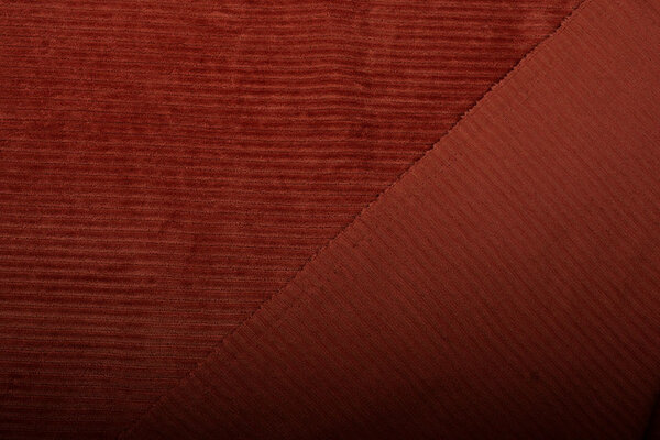 Cotton Knit Big Corduroy Rust Brique