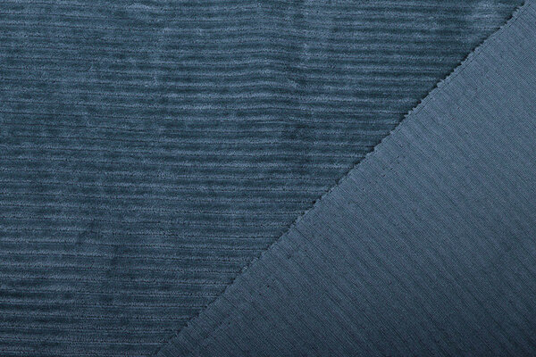Pana Ancha de Algodón de Punto Azul Denim Pana Ancha de Algodón de Punto Azul Denim