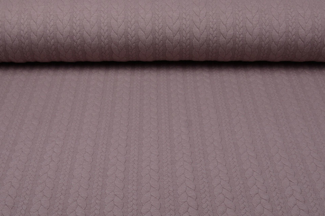 A Maglia Treccia Tessuto Maglia Rosa Antico