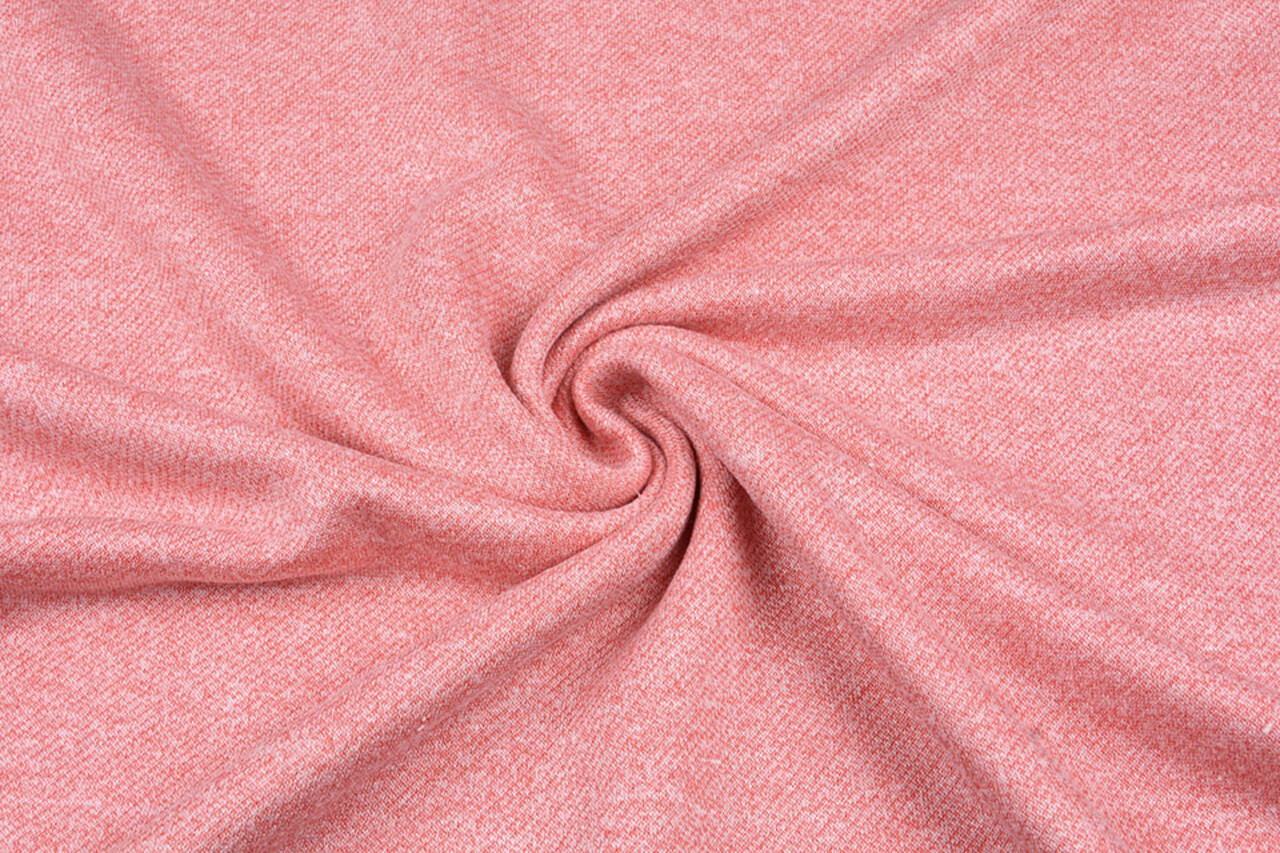 French Terry Sweatstof Koraal Melange