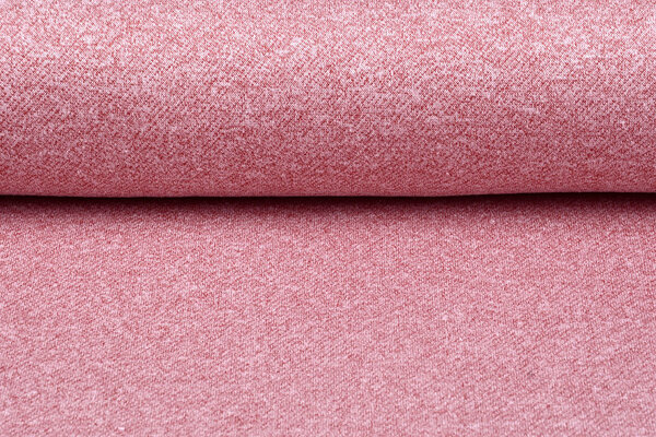 French Terry Sweatstoff Hell Weinrot Melange