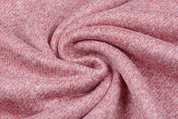 French Terry Sweatstoff Hell Weinrot Melange