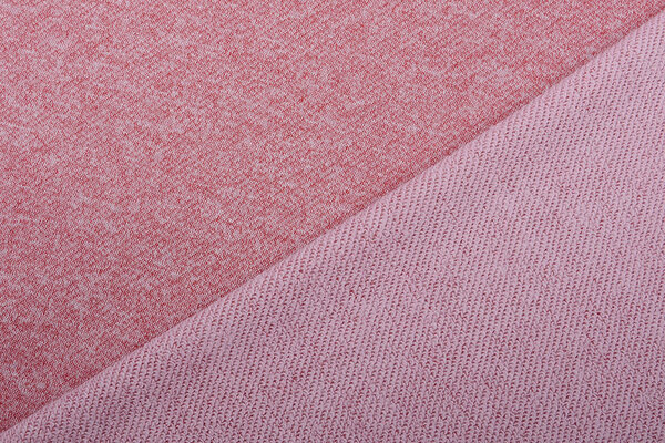 French Terry Sweatstoff Hell Weinrot Melange