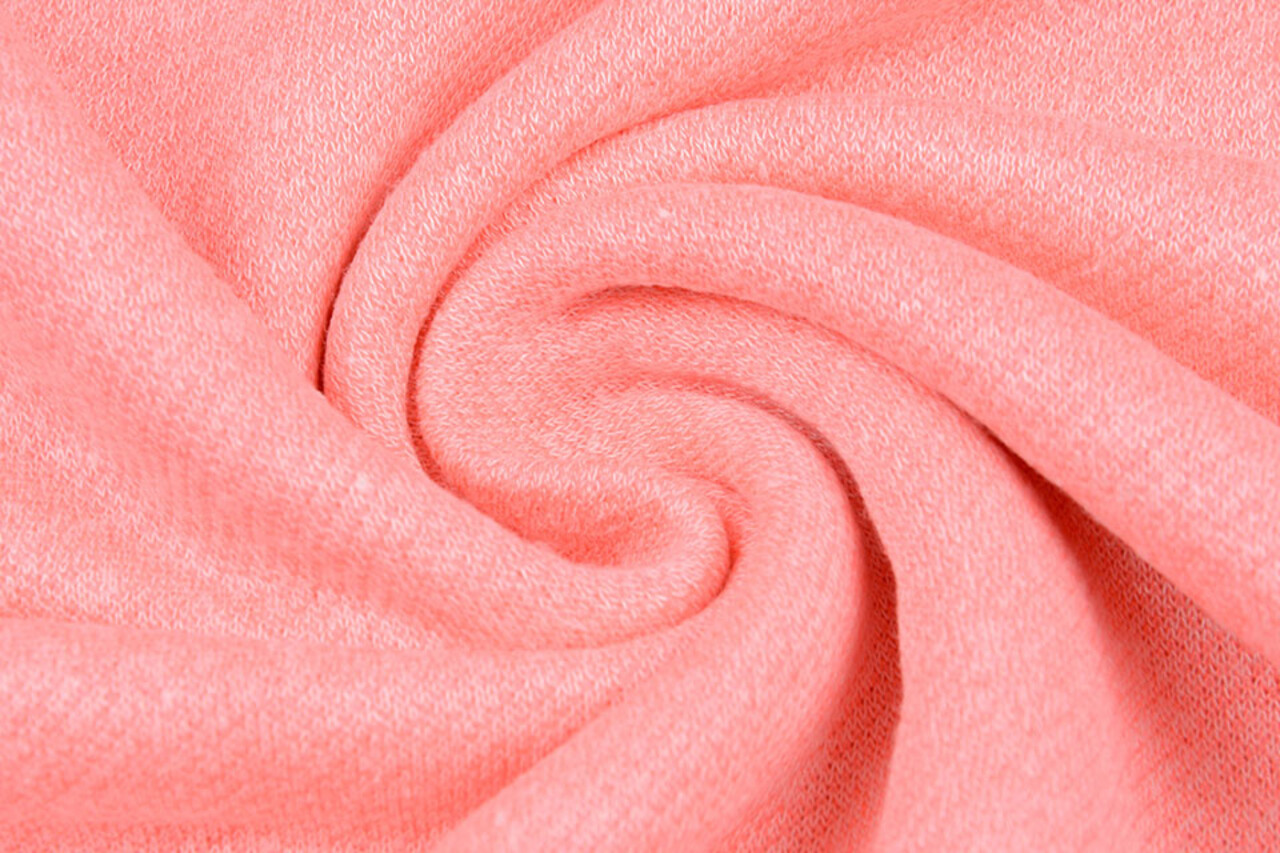 French Terry Sweat Fabric Fluor Pink Melange