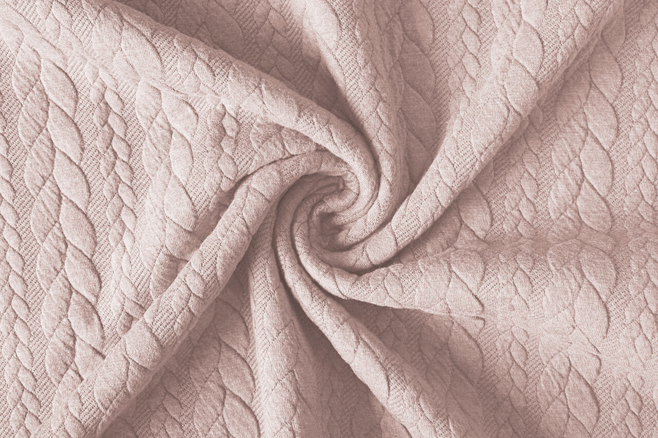 Gestrickte Kabel Stoff Tricot Puderrosa Gestrickte Kabel Stoff Tricot Puderrosa