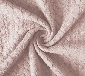 Knitted Cable Fabric Tricot Powder Pink Knitted Cable Fabric Tricot Powder Pink