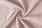 Gebreide Kabel Stof Tricot Poeder Roze Gebreide Kabel Stof Tricot Poeder Roze