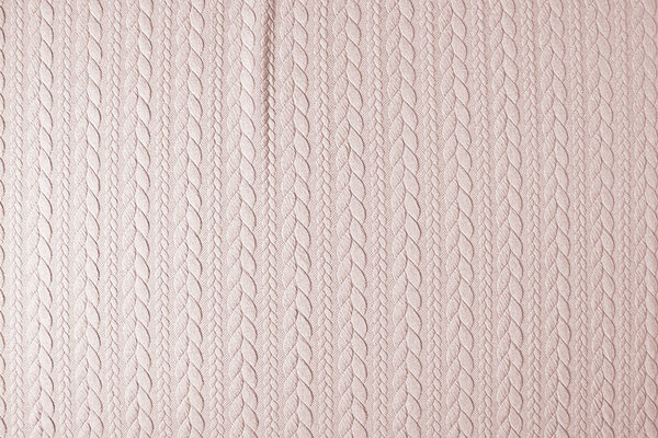 Tricoté Torsade Tissu Jersey Rose Poudré Tricoté Torsade Tissu Jersey Rose Poudré