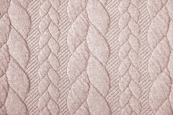 Tricoté Torsade Tissu Jersey Rose Poudré Tricoté Torsade Tissu Jersey Rose Poudré